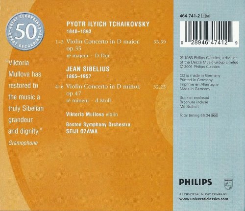 Viktoria Mullova, Boston Symphony Orchestra, Seiji Ozawa - Tchaikovsky, Sibelius: Violin Concertos (1986) CD-Rip