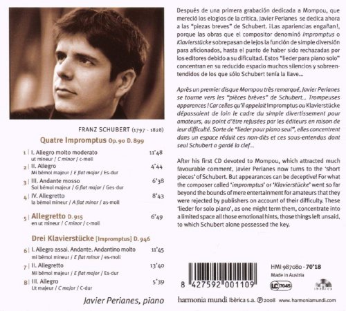 Javier Perianes - Schubert: Impromtus, Op. 90 (2008)