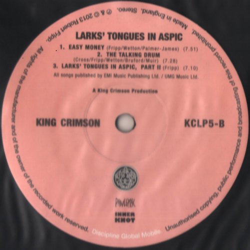 King Crimson - Larks' Tongues In Aspic (2013) LP