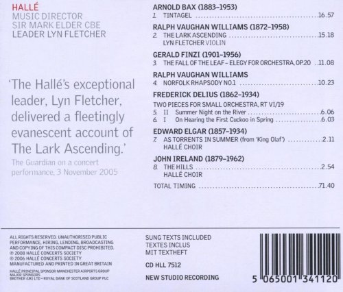 Lyn Fletcher, Hallé Orchestra & Choir, Mark Elder - English Landscapes (Bax, Finzi, Elgar, Ireland...) (2006)