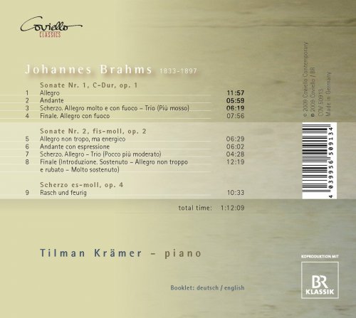 Tilman Kramer - Brahms: Piano Sonatas Nos. 1 & 2, Scherzo, Op. 4 (2015)