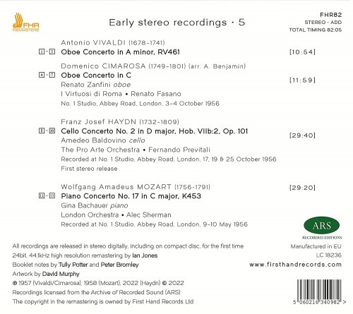 Renato Zanfini, Amedeo Baldovino, Gina Bachauer - Early Stereo Recordings, Vol. 5 (2022) [Hi-Res]