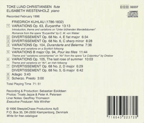 Toke Lund Christiansen, Elisabeth Westenholz - Friedrich Kuhlau: Variations & Divertimenti, Vol. 1 (1996) CD-Rip