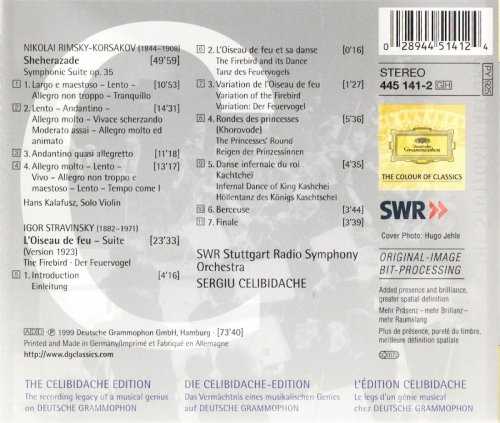 Sergiu Celibidache - Rimsky-Korsakov: Sheherazade / Stravinsky: The Firebird Suite (1999) CD-Rip