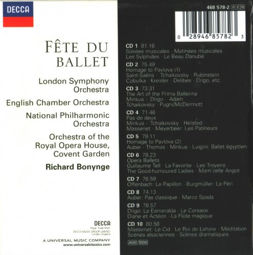 Richard Bonynge - Fête de Ballet: A Compendium of Ballet Rarities (2001) [10CD Box Set]