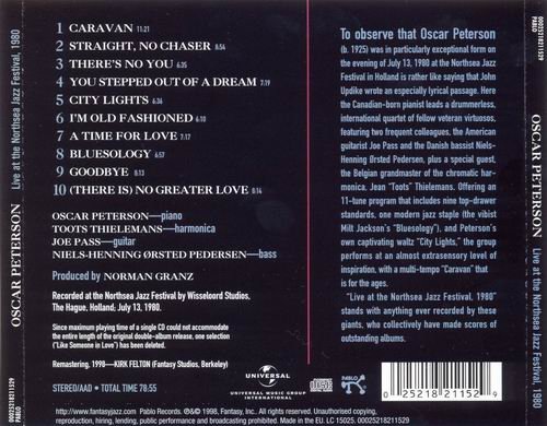 Oscar Peterson - Live At The Northsea Jazz Festival, 1980 (1998)