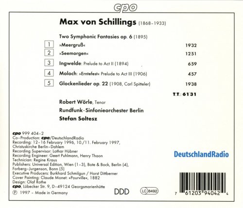 Robert Wörle, Berlin Radio Symphony Orchestra, Stefan Soltesz - Schillings: Soltesz, Stefan (2013)