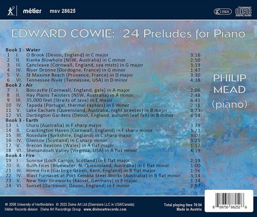 Philip Mead - Edward Cowie: 24 Preludes for Piano (2022) [Hi-Res]