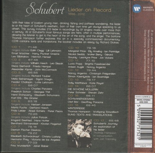 VA - Schubert: Lieder on Record 1898-2012 (2012) [17CD Box Set]