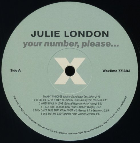 Julie London - Your Number Please (2014) LP