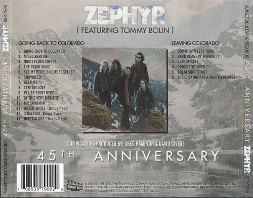 Zephyr Featuring Tommy Bolin - Going Back To Colorado / Leaving Colorado (Reissue) (2016)