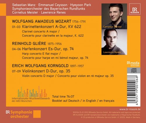 Sebastian Manz, Emmanuel Ceysson,  Hyeyoon Park - Mozart - Gliere - Korngold (2010)