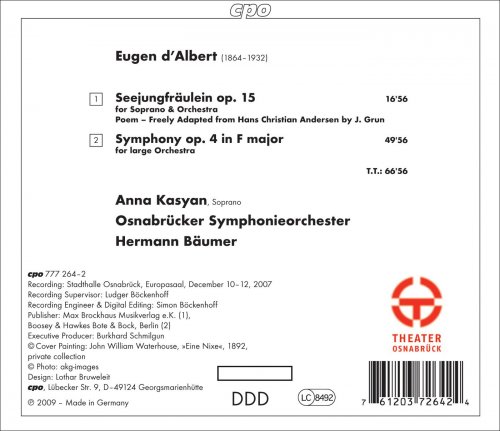 Anna Kasyan, Osnabruecker Symphonieorchester, Hermann Bäumer - Albert: Symphony, Op. 4 / Seejungfraulein (2010)