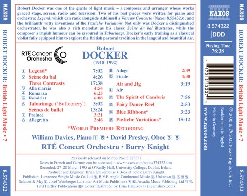 William Davies, David Presley, RTE Concert Orchestra, Barry Knight - Docker: 3 Contrasts, Scènes de ballet & Pastiche Variations (2022)