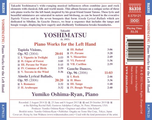 Yumiko Oshima-Ryan - Takashi Yoshimatsu: Piano Works for the Left Hand (2022) [Hi-Res]