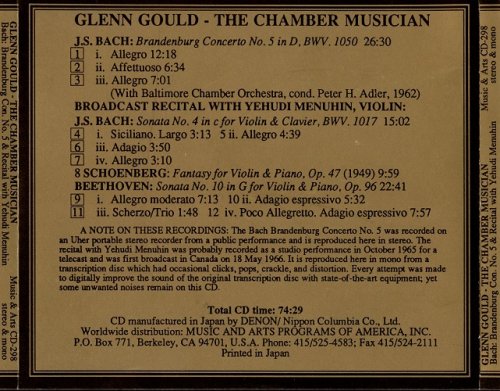 Glenn Gould - The Chamber Musician (1989)