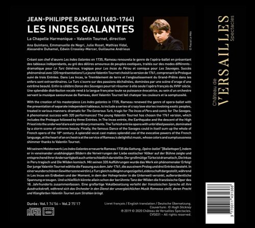 La Chapelle Harmonique, Valentin Tournet - Rameau: Les Indes Galantes (2002) [Hi-Res]