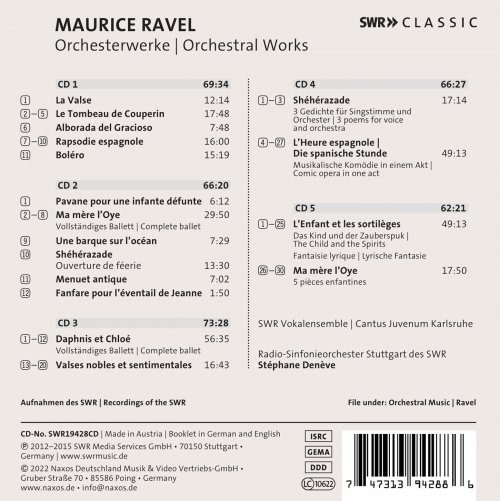 Stephane Deneve, Stuttgart Radio Symphony Orchestra - Ravel: Orchestral Works (2022)