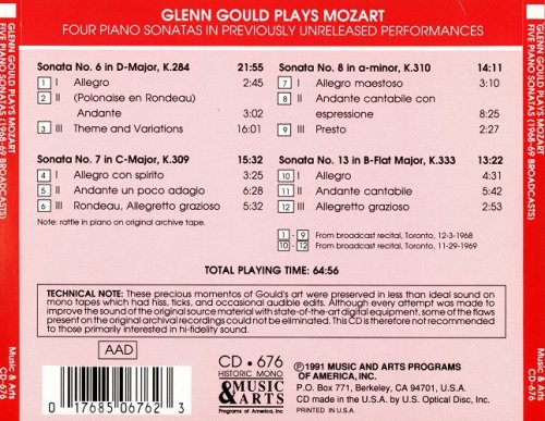 Glenn Gould - Mozart: Four Piano Sonatas (1991)