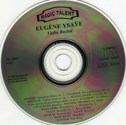 Eugene Ysaye - Violin Recital (1998)