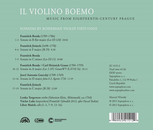 Lenka Torgersen, Václav Luks, Libor Mašek - Il violino Boemo. Music from 18th Century Prague (2014)