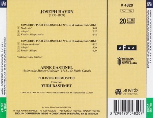 Anne Gastinel, Solistes De Moscou, Yuri Bashmet - Haydn: Cello Concertos Nos. 1 & 2 (1998) CD-Rip