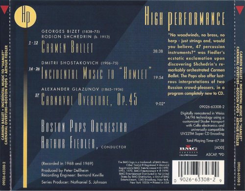 Arthur Fiedler and The Boston Pops - Carmen Ballet Carnaval Overture Incidental Music (1999)