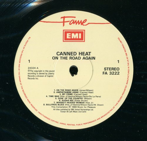 Canned Heat - On The Road Again (1989) LP