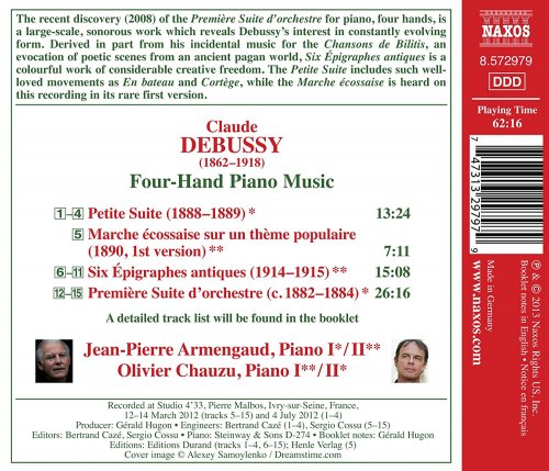 Jean-Pierre Armengaud - Debussy: Four-Hand Piano Music, Vol. 1 (2013)