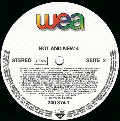 VA - Hot And New 4 (1984) LP