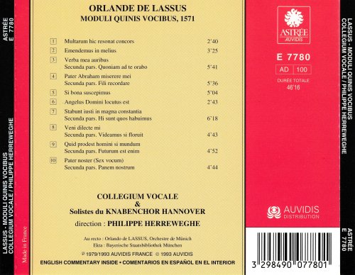 Collegium Vocale, Solistes du Knabenchor Hannover, Philippe Herreweghe - Lassus: Moduli Quinis Vocibus (1993)