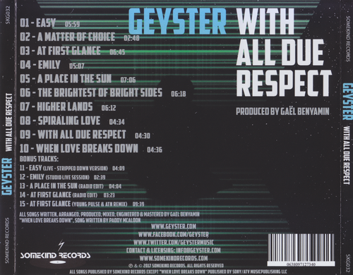 Geyster - With All Due Respect (2017) CD-Rip