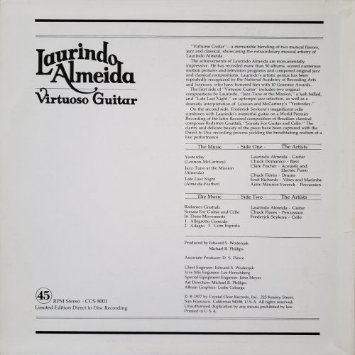 Laurindo Almeida ‎– Virtuoso Guitar (1977) LP