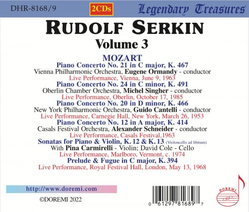 Rudolf Serkin - Rudolf Serkin Live, Vol. 3 (2022)