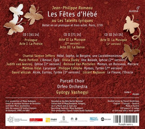 Orfeo Orchestra, David Witczak, Reinoud Van Mechelen, Chantal Santon Jeffery - Rameau: Les fêtes d'Hébé, RCT 41 (2022) [Hi-Res]