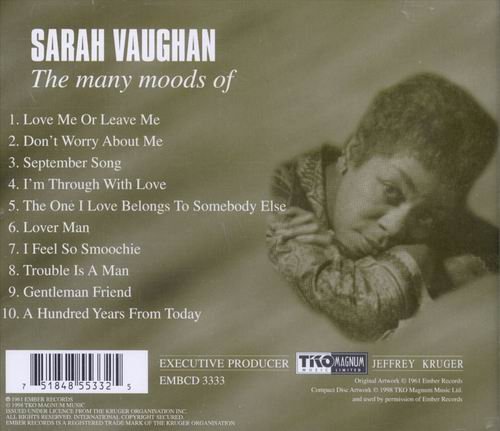 Sarah Vaughan - The Many Moods of Sarah Vaughan (1961)