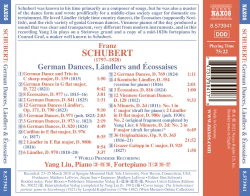 Yang Liu - Schubert: German Dances, Ländlers & Écossaises (2022) [Hi-Res]