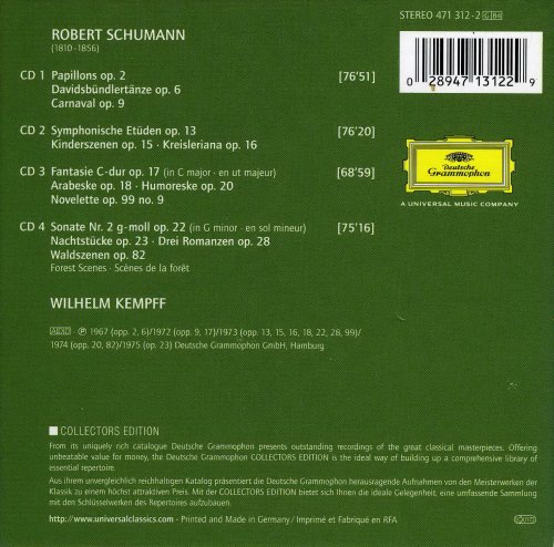 Wilhelm Kempff - Schumann: Piano works (2007)