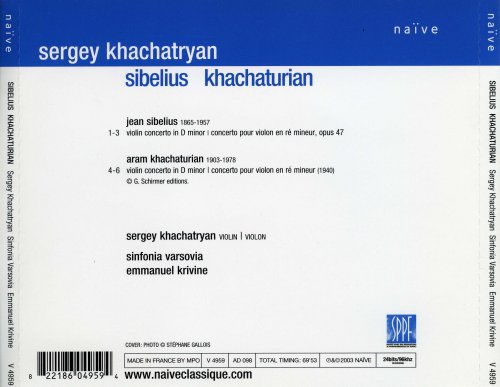 S.Khachatryan - Khachaturian, Sibelius: Violin Concertos (2003)