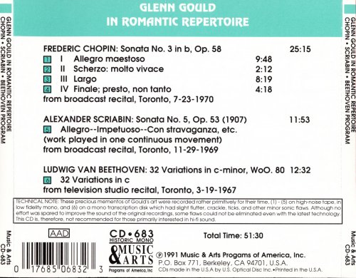 Glenn Gould - Glenn Gould In Romantic Repertoire (1991)