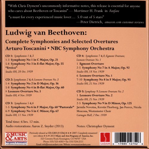 Arturo Toscanini - Beethoven: Complete Symphonies, Overtures (2013) [5CD Box Set]