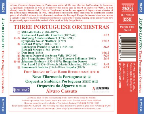 Alvaro Cassuto, Algarve Orchestra, Portuguese Symphony Orchestra, Nova Filarmonia Portuguesa - Álvaro Cassuto: 3 Portuguese Orchestras (Live) (2022)