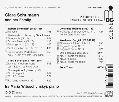 Ira Maria Witoschynskyj - Clara Schumann And Her Family (1996) CD-Rip