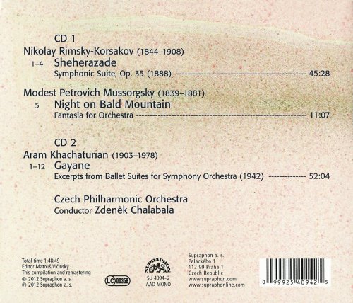 Czech Philharmonic Orchestra, Zdeněk Chalabala - Rimsky-Korsakov: Sheherazade / Khachaturian: Gayane (2012) Cd-Rip