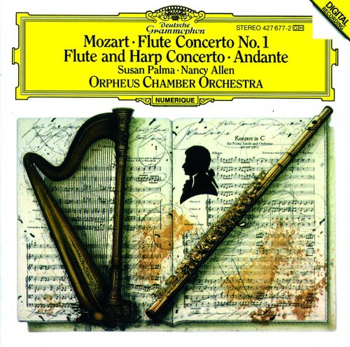 Susan Palma, Nancy Allen, Orpheus Chamber Orchestra - Mozart: Flute Concerto No.1 K.313, Concerto for Flute & Harp K.299, Andante K.315 (1989)