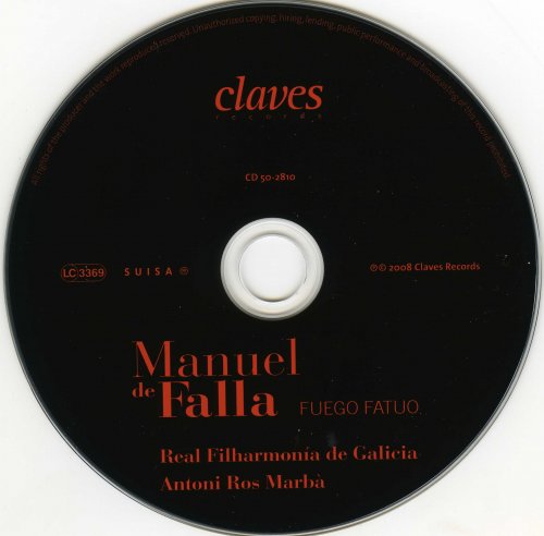 Real Filharmonia de Galicia, Antoni Ros Marba, Marisa Martins - Falla: El Sombrero de Tres Picos - El Fuego Fatuo (2008)