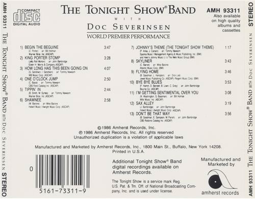 The Tonight Show Band with Doc Severinsen - The Tonight Show Band, Vol. I (1986)