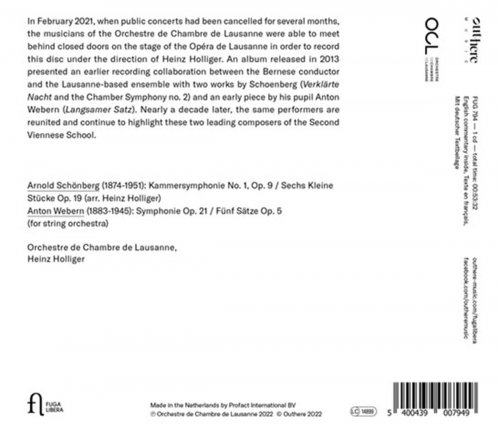 Orchestre de Chambre de Lausanne & Heinz Holliger - Schönberg: Kammersymphonie Op. 9, Sechs Kleine Stücke, Op. 19 (Arr. Holliger) - Webern: Symphonie, Op. 21, Fünf Sätze, Op. 5 (2022) [Hi-Res]