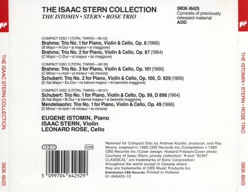 Istomin, Stern, Rose - Brahms, Trio 1, 2, 3. Schubert, Trio 1, 2. Mendelssohn, Trio 1 (2006)