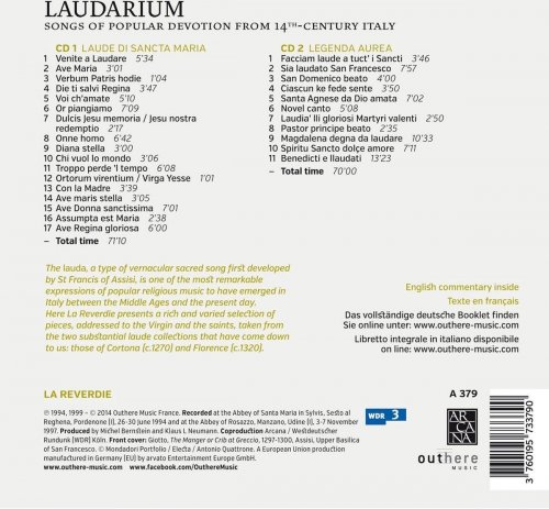 La Reverdie - Laudarium: Songs of Popular Devotion from 14th-Century Italy (2014)